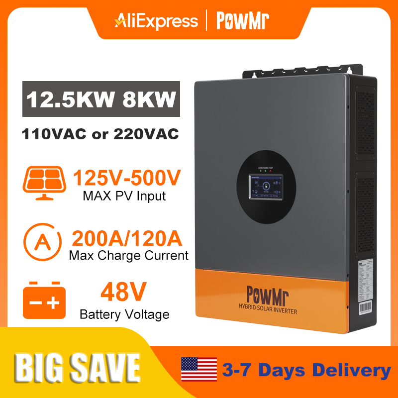 PowMr 12.5KW 8KW Split Phase I - Drone Solar Charger recension och pris