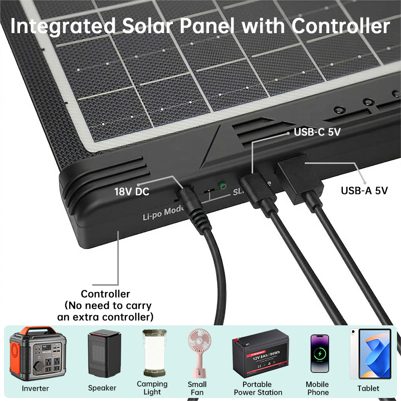 40W 18V Foldable Solar Panel w - Drone Solar Charger recension och pris