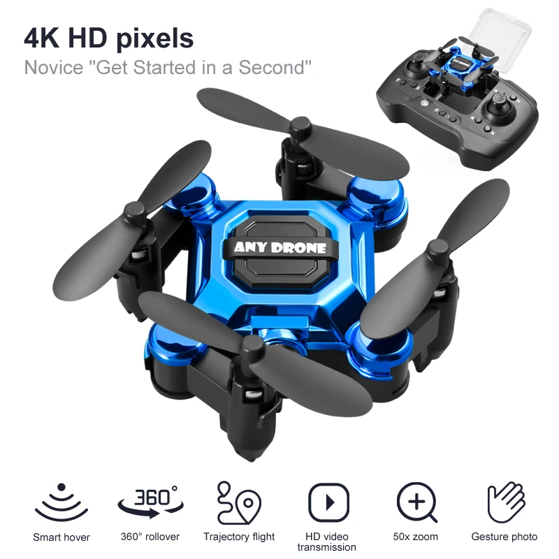 4K Camera HD RC Drone Fold Rem - Drone Remote Controller Lanyard recension och pris